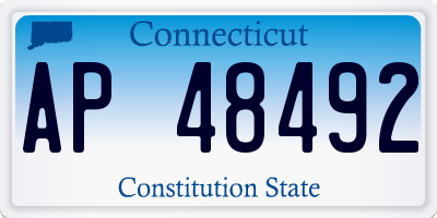 CT license plate AP48492