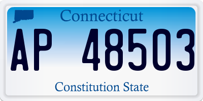 CT license plate AP48503