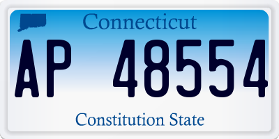 CT license plate AP48554