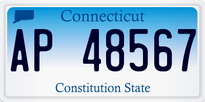 CT license plate AP48567
