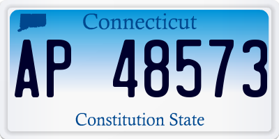 CT license plate AP48573