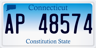 CT license plate AP48574