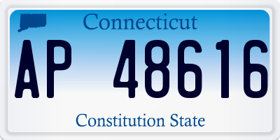 CT license plate AP48616