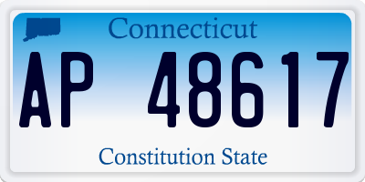 CT license plate AP48617