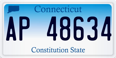 CT license plate AP48634