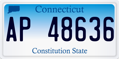 CT license plate AP48636