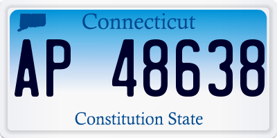 CT license plate AP48638