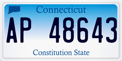 CT license plate AP48643