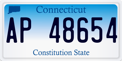 CT license plate AP48654
