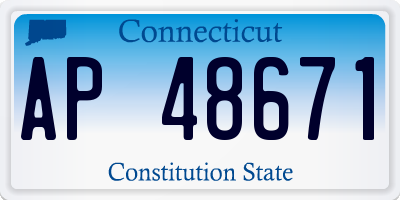 CT license plate AP48671