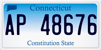 CT license plate AP48676