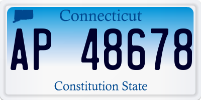 CT license plate AP48678