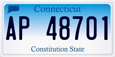 CT license plate AP48701