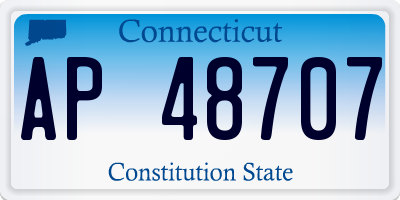 CT license plate AP48707