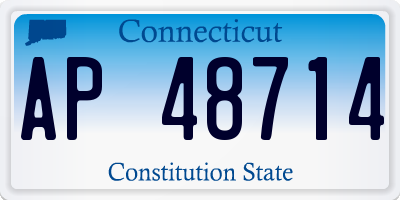 CT license plate AP48714