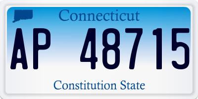 CT license plate AP48715