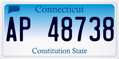 CT license plate AP48738