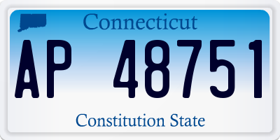 CT license plate AP48751