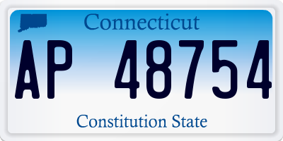 CT license plate AP48754