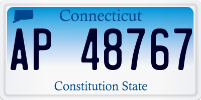CT license plate AP48767