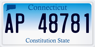 CT license plate AP48781
