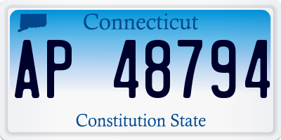 CT license plate AP48794