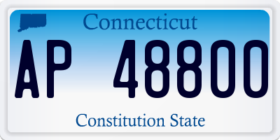 CT license plate AP48800