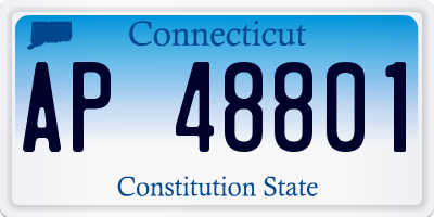 CT license plate AP48801