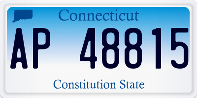CT license plate AP48815