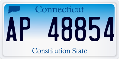 CT license plate AP48854