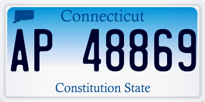 CT license plate AP48869