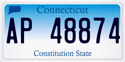 CT license plate AP48874