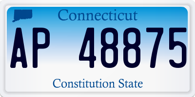 CT license plate AP48875