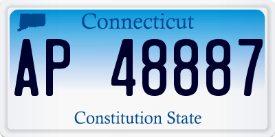 CT license plate AP48887