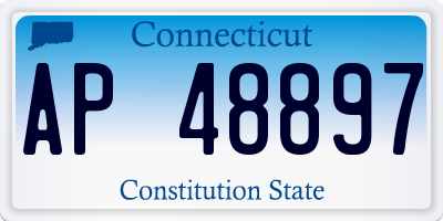 CT license plate AP48897