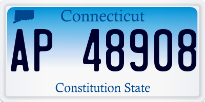 CT license plate AP48908