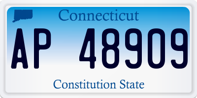 CT license plate AP48909