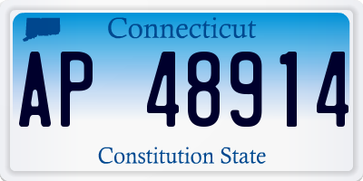 CT license plate AP48914