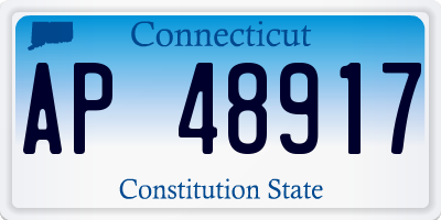 CT license plate AP48917