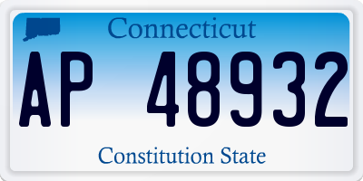 CT license plate AP48932