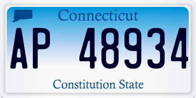 CT license plate AP48934