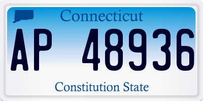 CT license plate AP48936