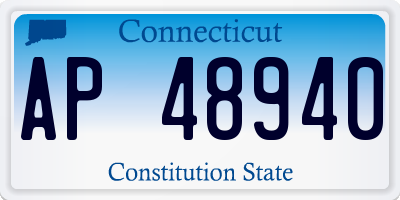 CT license plate AP48940