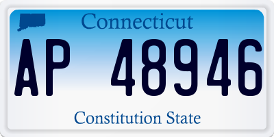 CT license plate AP48946