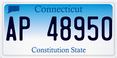 CT license plate AP48950
