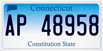 CT license plate AP48958