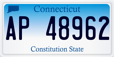 CT license plate AP48962