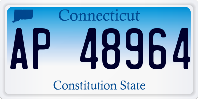 CT license plate AP48964