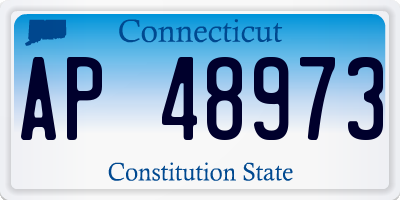 CT license plate AP48973