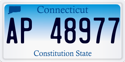 CT license plate AP48977